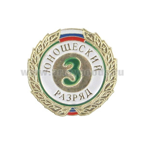 Значок мет. 3 юношеский разряд (спортивный) круглый
