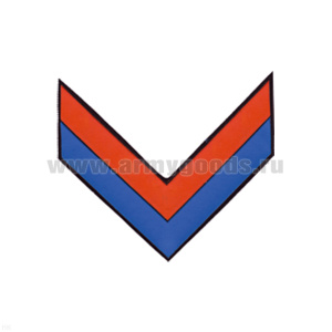 Шеврон пластизолевый Казачий угол (красн., син.)