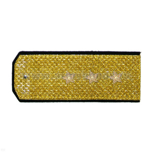 Погоны парадные золотые (металлиз.) с черн. кантом, вышит. канителью (ст. прапорщик)