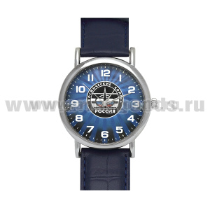 Часы наручные кварцевые "Слава" Космические войска (цвета циферблата и ремешка в ассортименте)