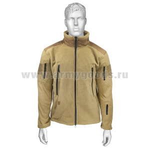 Кофта тактическая флисовая без капюшона бежевая (флис/флис+ткань - по наличию на складе)