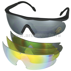 Очки защитные (2-4 доп. цветных фильтра) в твердом чехле (возможны небольшие контруктивные отличия)