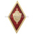 Значок мет. Ромб КГБ-ФСБ (красный ромб с накладной эмблемой)