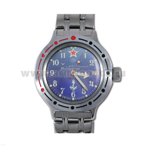 Часы наручные механич. "Амфибия" (водонепроницаемые 200 м, автоподзавод, противоударные)