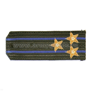 Погоны ФСБ ст/обр оливк. с 2 вас. просв., вышит. канителью (полковник)