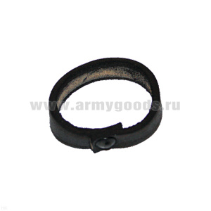 Шлевка (колечко) для ремня кожаная черная