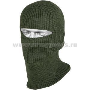 Балаклава-шапка вязаная оливковая (мод 7812028 64) шерсть 30%, ПАН 70%