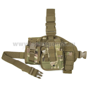 Кобура тактическая набедренная большая "мультикам"