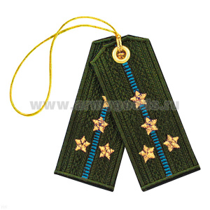 Брелок вышитый Погончики ВДВ оливковые (капитан)