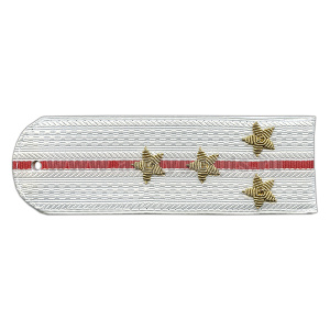 Погоны Полиция нов/обр без канта белые вышит. канителью (капитан)