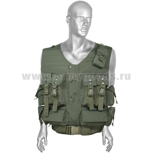Жилет разгрузочный тактический ОМОН хаки (ткань Rip-Stop 35% х/б, 65% п/э)