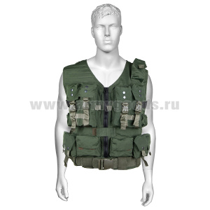 Жилет разгрузочный тактический Армейский хаки (ткань Rip-Stop 35% х/б, 65% п/э)