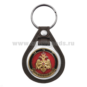 Брелок с эмблемой на виниловой подкладке МЧС (с орлом МЧС)