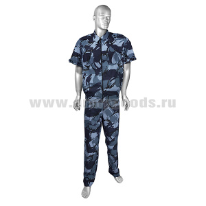 Костюм лет. Р-1 (кор.рук.) на молнии "серая кукла" (рубаш.ткань)