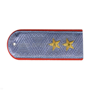 Погоны Полиции (ОВД) генерал-лейтенант на рубашку (голубые с красным кантом)