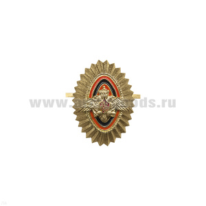 Кокарда мет. ПВ офиц. состав (рифленая) зол.