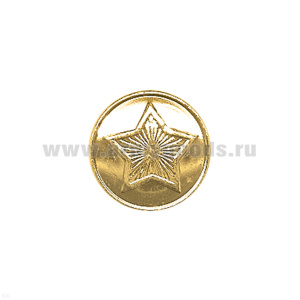 Пуговица 22 мм мет. Казахстан (звезда с лучами) зол.