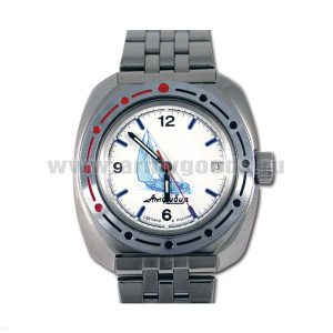 Часы наручные механич. "Амфибия" (водонепроницаемые 200 м, автоподзавод, противоударные)